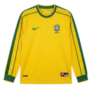 Camiseta Brasil Primera Equipación 1998 Manga Larga Retro