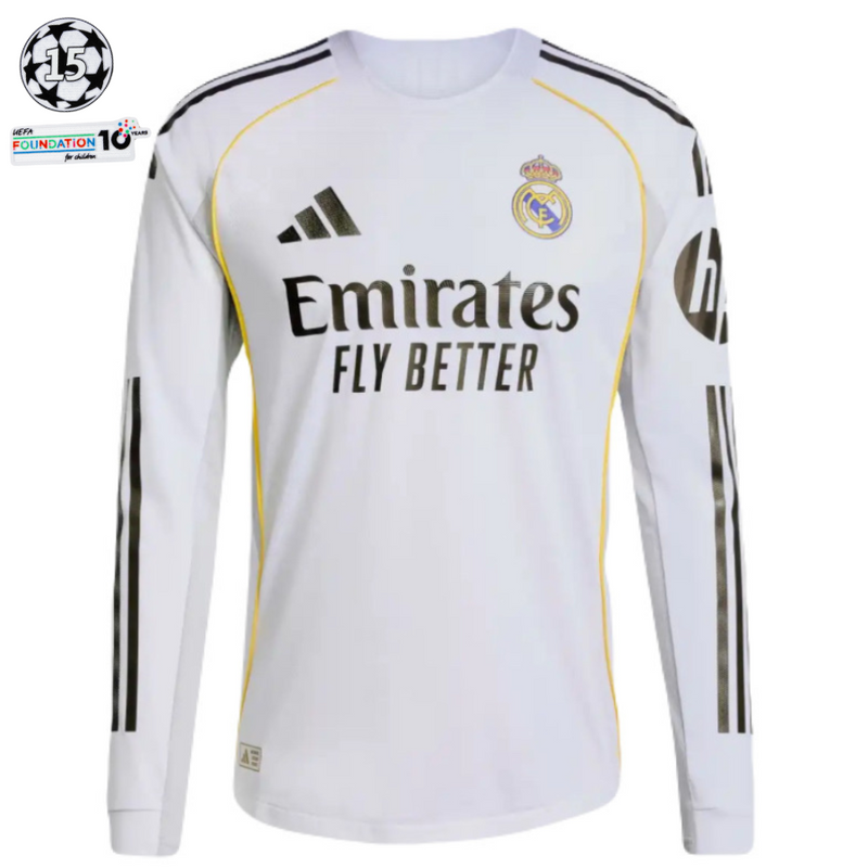 REAL MADRID I + PARCHES 25/26 HOMBRE (VERSION JUGADOR) MANGA LARGA