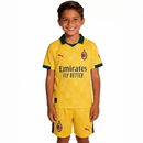 AC Milan 2026 infantil, Conjunto niño Milan, Camiseta AC Milan amarilla, Equipación Milan infantil 25/26, Ropa oficial AC Milan kids, Kit fútbol niño Milan, Regalo fútbol infantil, Comprar conjunto Milan barato, Tienda Hincha Futbolero.