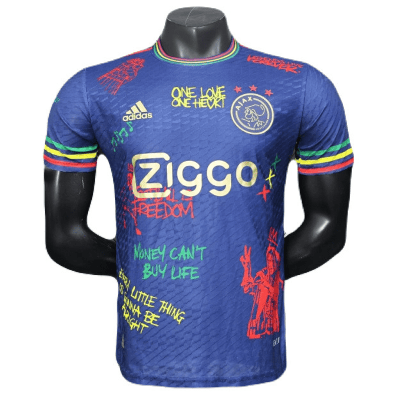 Camiseta Ajax x Bob Marley 25/26 Versión Jugador Azul Hombre