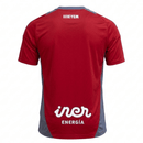 Camiseta hombre Albacete Balompié temporada 2025 2026 segunda equipación oficial color rojo fútbol técnica transpirable Queso Mecánico.