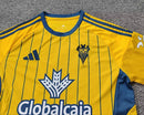 Camiseta hombre Albacete Balompié temporada 2025 2026 tercera equipación oficial color amarilla fútbol técnica transpirable Queso Mecánico.