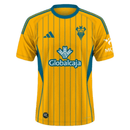 Camiseta hombre Albacete Balompié temporada 2025 2026 tercera equipación oficial color amarilla fútbol técnica transpirable Queso Mecánico.