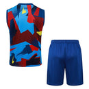 Barcelona 2025, Conjunto Barcelona 25/26, Entrenamiento Barça sin mangas, Ropa Barcelona azul, Kit entrenamiento colorido, Camiseta entrenamiento Barcelona, Calidad 1.1 Barça, Nueva colección 2025, Regalo fútbol hombre, Tienda Hincha Futbolero.