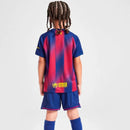 Conjunto infantil FC Barcelona primera equipación 2025 2026 niños kit completo camiseta azulgrana y pantalón corto oficial fútbol niños culés 25/26.