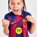 Conjunto infantil FC Barcelona primera equipación 2025 2026 niños kit completo camiseta azulgrana y pantalón corto oficial fútbol niños culés 25/26.