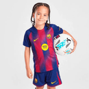 Conjunto infantil FC Barcelona primera equipación 2025 2026 niños kit completo camiseta azulgrana y pantalón corto oficial fútbol niños culés 25/26.