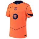 Camiseta hombre FC Barcelona tercera equipación 2025 2026 versión jugador ajuste atlético escudo termosellado detalles técnicos premium alternativa culé.