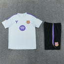 Conjunto Barcelona Entrenamiento 26/27 Camiseta Gris y Pantalón Negro