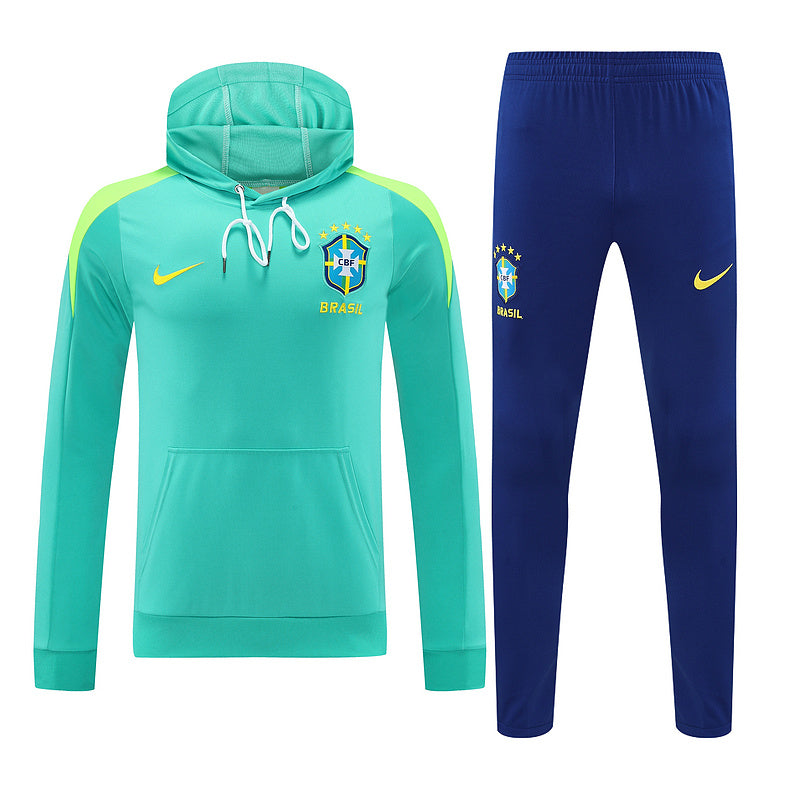 Conjunto Pantalón y Sudadera Con Capucha Brasil 25/26 Hombre