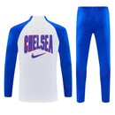 Chándal Chelsea 26/27 Sudadera Blanca y Pantalón Azul