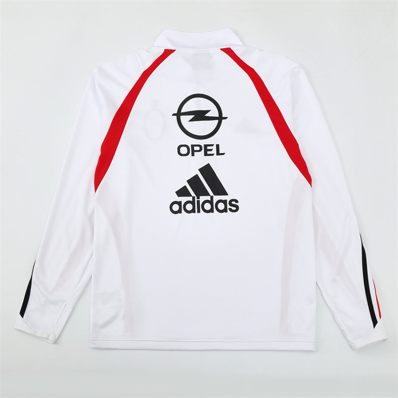 sudadera AC Milan retro, sudadera Milan 2003, ropa fútbol vintage, sudadera blanca hombre, colección retro Milan