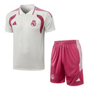Conjunto Real Madrid 26/27 Polo Blanca y Pantalón Rosa