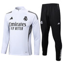 Chándal Real Madrid 25/26 Chaqueta Blanca y Pantalón Negro