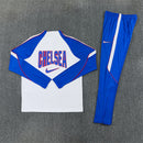 Chándal Chelsea 26/27 Sudadera Blanca y Pantalón Azul