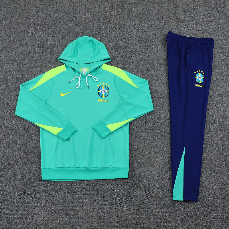 Conjunto Pantalón y Sudadera Con Capucha Brasil 25/26 Hombre