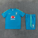 Conjunto hombre Selección Brasil temporada 2026 2027 oficial camiseta y pantalón corto verde fútbol técnica transpirable Canarinha entrenamiento mundial.