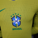 Camiseta hombre Brasil temporada 2025 2026 equipación local color amarillo manga larga versión jugador auténtica calidad 1.1 oficial, Brasil 2025, Camiseta Brasil manga larga, Brasil 25/26 jugador, Camiseta auténtica Brasil, Ropa barata Brasil, Calidad 1.1 Brasil, Selección brasileña 2026, Tienda Hincha Futbolero, Canarinha, Bloke Core Brasil.