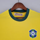 Camiseta hombre selección de Brasil mundial 1970 México primera equipación amarilla cuello redondo verde retro calidad 1.1 premium Pelé Tienda Hincha Futbolero. Brasil 1970, Camiseta Brasil retro Pelé, Ropa Brasil clásica, Camiseta México 70 Brasil, Calidad 1.1 Brasil, Jogo Bonito Gear, Tienda Hincha Futbolero, Brazil Retro Jersey 1970.