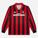 Camiseta AC Milan I Manga Larga 1988/89 Hombre Retro - AC Milan, Milan, Rossoneri, San Siro, Serie A, Copa de Europa, Champions League, Adidas, Mediolanum, Marco van Basten, Ruud Gullit, Frank Rijkaard, Franco Baresi, Paolo Maldini, Manga Larga, Long Sleeve, 1988, 1989, Retro, Vintage, Camiseta Clásica, Primera Equipación, Home Kit, Roja y Negra, Red and Black, Hombre, Men, Camiseta de Hombre, Tienda Hincha Futbolero, Fútbol Italiano
