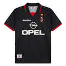 Camieta AC Milan Tercera Equipación 1997/98 Hombre Retro Oficial - AC Milan, Milan, Rossoneri, San Siro, Serie A, Italian Football, Adidas, Maldini, Paolo Maldini, Weah, Boban, 1997, 1998, Retro, Vintage, Camiseta Clásica, Tercera Equipación, Third Kit, Negra, Black, Opel, Hombre, Men, Camiseta de Hombre, Tienda Hincha Futbolero, Fútbol Italiano