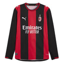 Camiseta AC Milan primera equipación 26/27 manga larga versión jugador rojinegra frontal,  AC Milan, Milan, Rossoneri, San Siro, Serie A, Primera Equipación, Manga Larga, Versión Jugador, Match Version, Camiseta Rojinegra, AC Milan 26/27, Tienda Hincha Futbolero, Fútbol Italiano, Coleccionismo, Ropa Exclusiva oficial