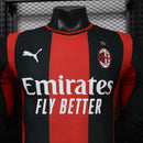 AC Milan, Milan, Rossoneri, San Siro, Serie A, Primera Equipación, Manga Larga, Versión Jugador, Match Version, Camiseta Rojinegra, AC Milan 26/27, Tienda Hincha Futbolero, Fútbol Italiano, Coleccionismo, Ropa Exclusiva oficial