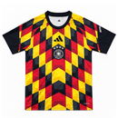 Camiseta hombre pre-juego Selección Alemania temporada 2026 2027 oficial calentamiento negro rojo amarillo técnica transpirable DFB mundial.