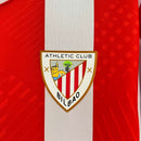 Camiseta hombre Athletic Club Bilbao primera equipación 2024 2025 roja y blanca oficial fútbol leones San Mamés transpirable clásica bordada.