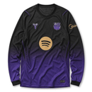Camiseta Barcelona Segunda Equipación 26/27 Manga Larga - FC Barcelona, Barcelona, Barça, Spotify Camp Nou, Blaugrana, Culers, Segunda Equipación, Away Kit, Manga Larga, Long Sleeve, Negra y Púrpura, Black and Purple, Hombre, Men, Camiseta de Hombre, Barcelona 26/27, Tienda Hincha Futbolero, Fútbol Español, La Liga, oficial