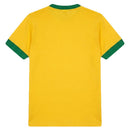 Camiseta Brasil Primera Equipación 2012/2013 Hombre Retro Oficial - Brasil, Brazil, Selecao, Canarinha, CBF, Sudamérica, Futbol Brasileño, Nike, Neymar, Neymar Jr, Ronaldinho, Kaka, Thiago Silva, Dani Alves, 2012, 2013, Retro, Vintage, Camiseta Clásica, Primera Equipación, Home Kit, Amarilla, Yellow, Verde, Hombre, Men, Camiseta de Hombre, Tienda Hincha Futbolero