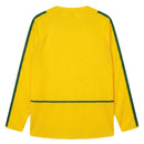 Camiseta Brasil I Manga Larga 2002/03 Hombre Retro Oficial - Brasil, Brazil, Seleçao, Canarinha, CBF, Corea Japon 2002, Mundial 2002, Pentacampeon, Nike, Ronaldo, Ronaldo Nazario, Rivaldo, Ronaldinho, Cafu, Roberto Carlos, Manga Larga, Long Sleeve, 2002, 2003, Retro, Vintage, Camiseta Clásica, Primera Equipación, Home Kit, Amarilla, Yellow, Verde, Hombre, Men, Camiseta de Hombre, Tienda Hincha Futbolero, Fútbol Sudamericano