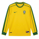 Camiseta Brasil Primera Equipación 1998 Manga Larga Retro - TIENDA HINCHA FUTBOLERO