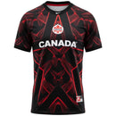 Camiseta hombre portero Selección Canadá temporada 2026 2027 oficial arquero negra y rojo técnica transpirable anfitrión mundial.
