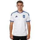 Camiseta Grecia primera equipación 2026 2027 hombre blanca versión hincha calidad 1.1 oficial Tienda Hincha Futbolero Greece Home Jersey, Camiseta Grecia 2026, Greece Home Jersey, Camiseta blanca Grecia, Equipación Grecia hombre, Comprar jersey Grecia 2026, Calidad 1.1 premium, HFF oficial, Jersey Ethniki mundial, Ropa de fútbol Grecia.