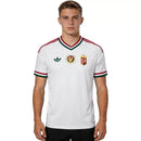 Camiseta hombre Selección Hungría temporada 2026 2027 oficial segunda equipación blanca fútbol técnica transpirable MLSZ estilo magiar mundial.