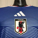 Camiseta hombre Selección Japón temporada 2026 2027 primera equipación oficial azul versión jugador manga larga fútbol técnica transpirable Samurai Blue.