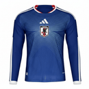 Camiseta hombre Selección Japón temporada 2026 2027 primera equipación oficial azul versión jugador manga larga fútbol técnica transpirable Samurai Blue.