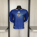 Camiseta hombre Selección Japón temporada 2026 2027 primera equipación oficial azul versión jugador manga larga fútbol técnica transpirable Samurai Blue.