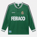 Camiseta La Coruña II Manga Larga 1999/00 Hombre Retro Ofcial - Deportivo de La Coruña, RC Deportivo, Super Depor, Riazor, La Liga, Primera Division, Adidas, Djalminha, Roy Makaay, Mauro Silva, Fran, Naybet, Manga Larga, Long Sleeve, 1999, 2000, Retro, Vintage, Camiseta Clásica, Segunda Equipación, Away Kit, Verde, Green, Hombre, Men, Camiseta de Hombre, Tienda Hincha Futbolero, Fútbol Español
