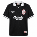 Camiseta Liverpool Segunda Equipación 1996/97 Hombre Retro -Liverpool, Liverpool FC, Reds, Anfield, Anfield Road, Premier League, English Football, Reebok, Fowler, Robbie Fowler, 1996, 1997, Retro, Vintage, Camiseta Clásica, Segunda Equipación, Away Kit, Negra, Black, Hombre, Men, Camiseta de Hombre, Tienda Hincha Futbolero, Fútbol Inglés