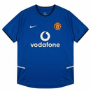 Camiseta Manchester United Segunda Equipación 2002/2004 Retro azul nike, Manchester United, Man Utd, Old Trafford, Red Devils, Premier League, David Beckham, Ruud van Nistelrooy, Cristiano Ronaldo, Nike, Vodafone, Retro, Vintage, Camiseta Clásica, Segunda Equipación, Away Kit, Azul, Blue, Hombre, Men, Camiseta de Hombre, Tienda Hincha Futbolero, Fútbol Inglés