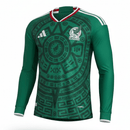 Camiseta hombre Selección México temporada 2026 2027 primera equipación oficial verde versión jugador manga larga fútbol técnica transpirable Tri azteca.