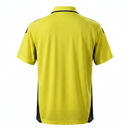 Polo hombre Real Madrid temporada 2025 2026 oficial amarillo solar camiseta de paseo técnica transpirable elegante fútbol madridista Bernabéu.