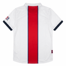 Camiseta PSG Segunda Equipación 1998/99 Hombre Retro -PSG, Paris Saint Germain, Paris, Parc des Princes, Ligue 1, French Football, Nike, Okocha, Jay-Jay Okocha, Simone, Marco Simone, 1998, 1999, Retro, Vintage, Camiseta Clásica, Segunda Equipación, Away Kit, Blanca, White, Opel, Hombre, Men, Camiseta de Hombre, Tienda Hincha Futbolero, Fútbol Francés
