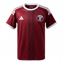 Camiseta hombre Selección Qatar temporada 2025 2026 primera equipación oficial color bordó granate fútbol técnica transpirable Al-Annabi.