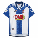 Camiseta RCD Espanyol Primera Equipación 1999/00 Hombre Retro Oficial blanquiazul - RCD Espanyol, Espanyol, Pericos, Montjuïc, Liga Española, La Liga, Spanish Football, Puma, Tamudo, Raúl Tamudo, Sergio González, 1999, 2000, Retro, Vintage, Camiseta Clásica, Primera Equipación, Home Kit, Blanquiazul, Rayas, White and Blue, Lotería de Cataluña, Hombre, Men, Camiseta de Hombre, Tienda Hincha Futbolero, Fútbol Español