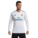 Camiseta hombre Real Madrid temporada 2017 2018 manga larga dorsal Ronaldo 7 primera equipación blanca y azul turquesa retro calidad 1.1 premium Tienda Hincha Futbolero. Real Madrid 2017, Real Madrid 2018, Camiseta Ronaldo 7, Ropa Real Madrid retro, Camiseta Madrid manga larga, Calidad 1.1 Madrid, Cristiano Ronaldo 17/18, Tienda Hincha Futbolero, Real Madrid Retro Jersey 2018.