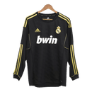 Camiseta hombre Real Madrid temporada 2011 2012 segunda equipación negra manga larga detalles dorados retro calidad 1.1 premium Tienda Hincha Futbolero. Real Madrid 2011, Real Madrid 2012, Camiseta Madrid negra, Ropa Real Madrid retro, Camiseta Madrid manga larga, Calidad 1.1 Madrid, Cristiano Ronaldo 2012, Tienda Hincha Futbolero, Real Madrid Retro Jersey 11/12.