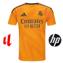 Camiseta hombre Real Madrid temporada 2024 2025 segunda equipación naranja con parches oficiales La Liga y HP calidad 1.1 premium madridista. Real Madrid 2024, Camiseta Real Madrid naranja, Camiseta Mbappé Real Madrid, Ropa Real Madrid barata, Equipación Madrid 24/25, Calidad 1.1 Real Madrid, Parche HP Real Madrid, Tienda Hincha Futbolero, Real Madrid Orange Jersey.